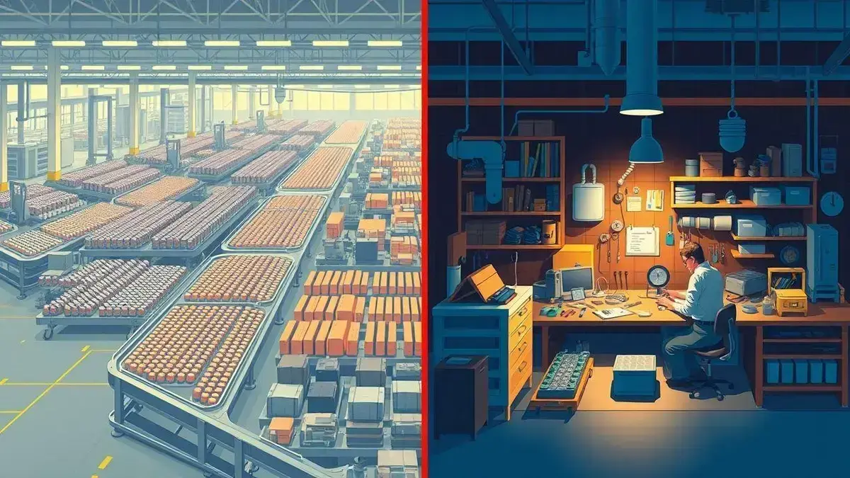 Diferenças entre produção em massa e produção sob demanda